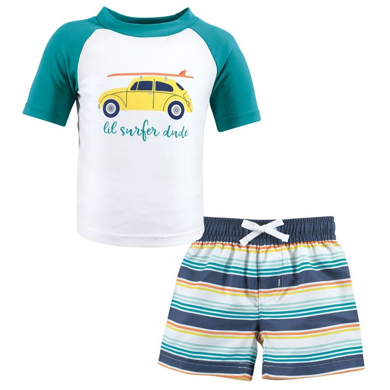 طقم ملابس سباحة للأولاد من Hudson Baby، بتصميم Surfer Dude