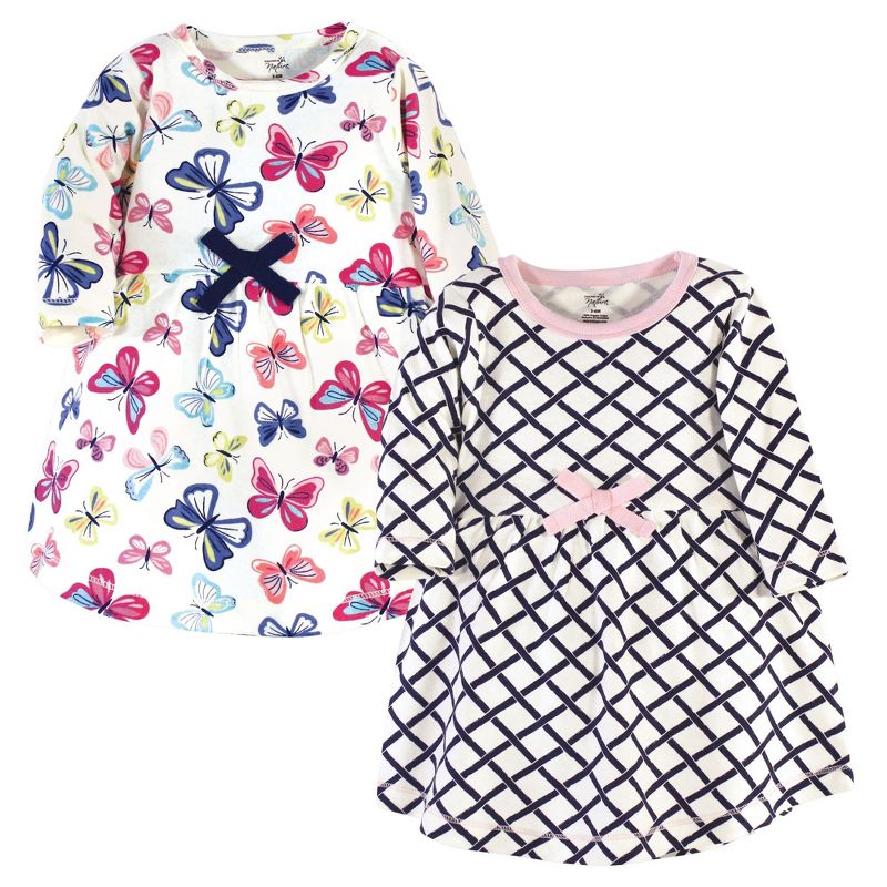 Luvable Friends Touched by Nature Long-Sleeve Dresses 2pk