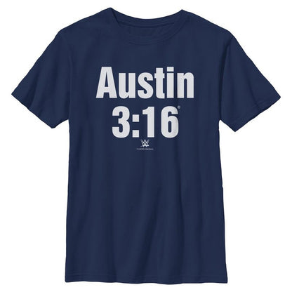 تي شيرت WWE Stone Cold Steve Austin 3:16 أبيض بشعار الأولاد