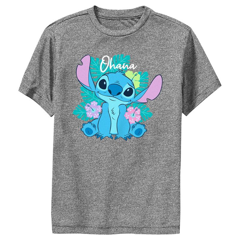 Boy's Lilo & Stitch Tropical Ohana Stitch Performance Tee