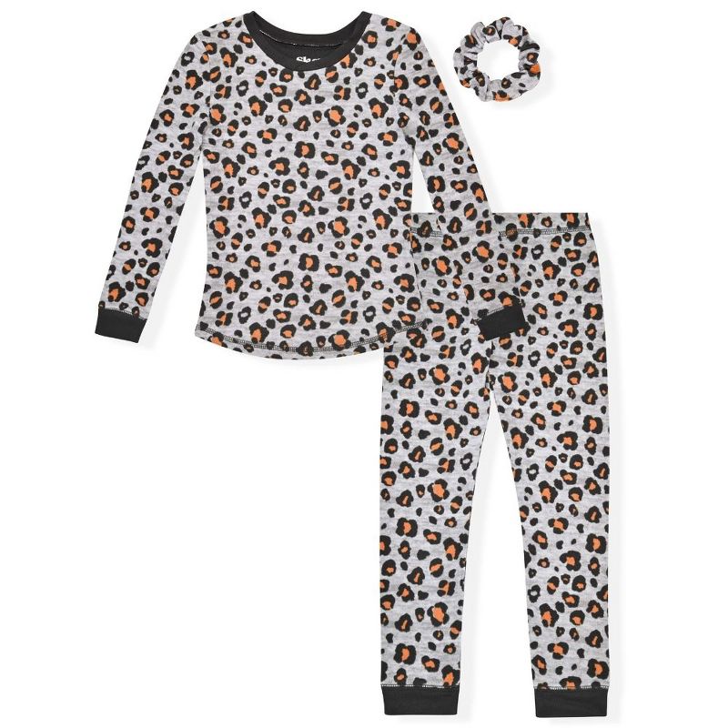 Sleep On It Girls 2-Piece Super Soft Jersey Long Sleeve Snug-Fit Pajama Set - Toddler Pajamas to Girls Pajama Sets