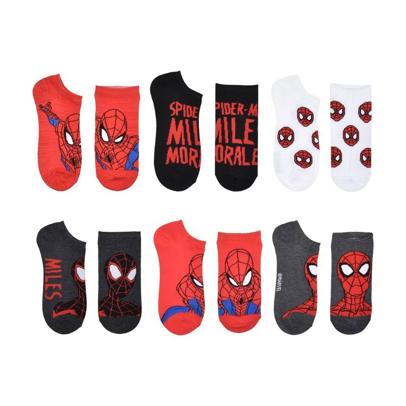 Boys' Spider-Man No Show Socks - Red