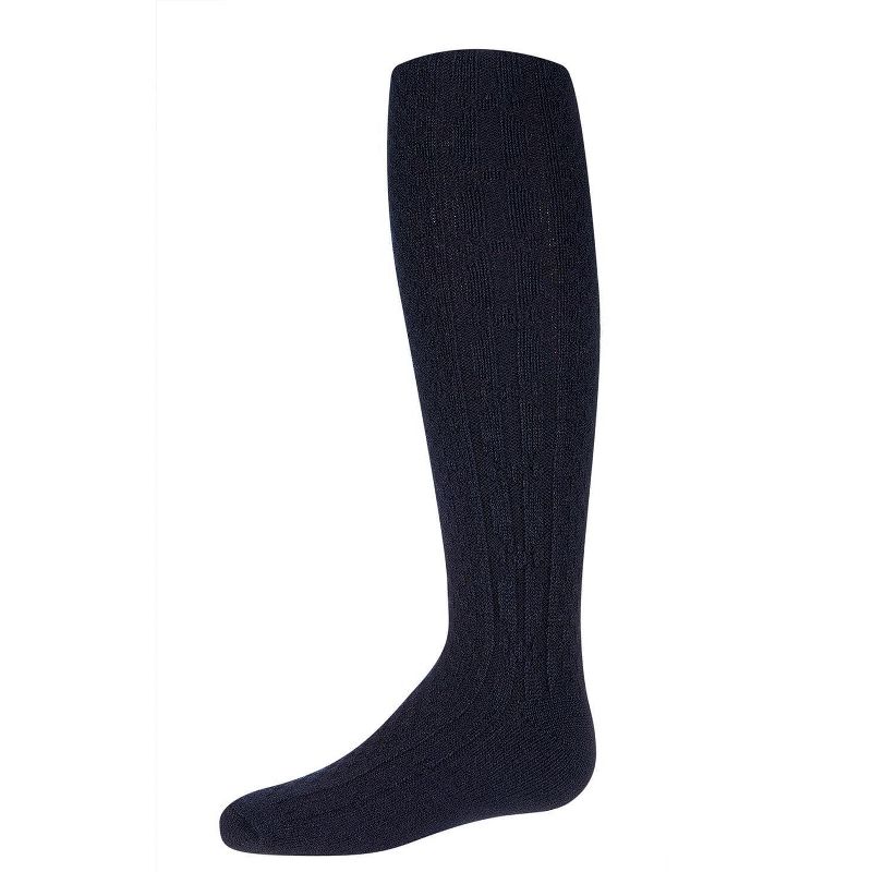 Memoi Girls Chunky Ribbed Knit Knee-High Socks