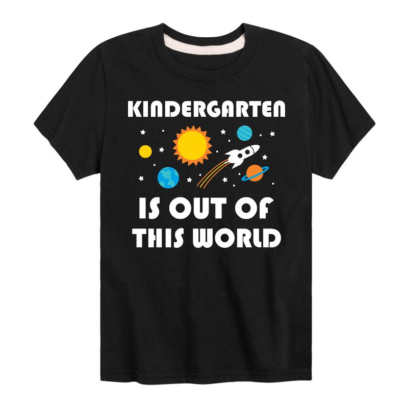 تي شيرت جرافيكي بأكمام قصيرة للأطفال - رسالة فورية - من خارج هذا العالم