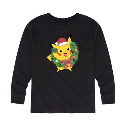 تي شيرت جرافيكي بأكمام طويلة بتصميم بوكيمون للأولاد - تصميمات العطلات