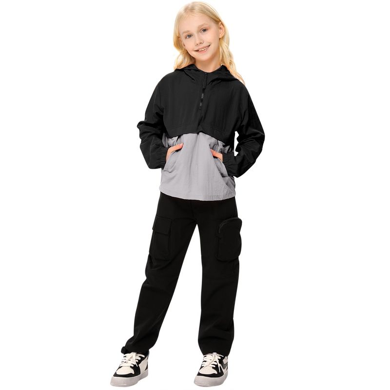 Kids Lightweight Packable Rain Jacket Waterproof Hooded Raincoats Windproof for Boys and Girls