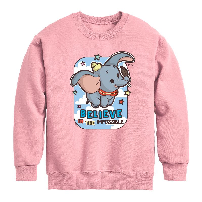 Boys' - Disney - Believe In The Impossible Graphic Long Sleeve Fleece Sweatshirt