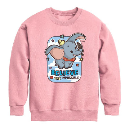 Boys' - Disney - Believe In The Impossible Graphic Long Sleeve Fleece Sweatshirt