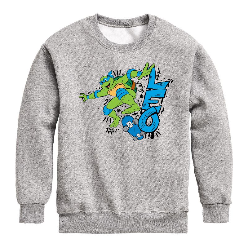 Boys' - Teenage Mutant Ninja Turtles - Leo Graphic Long Sleeve Fleece Sweatshirt