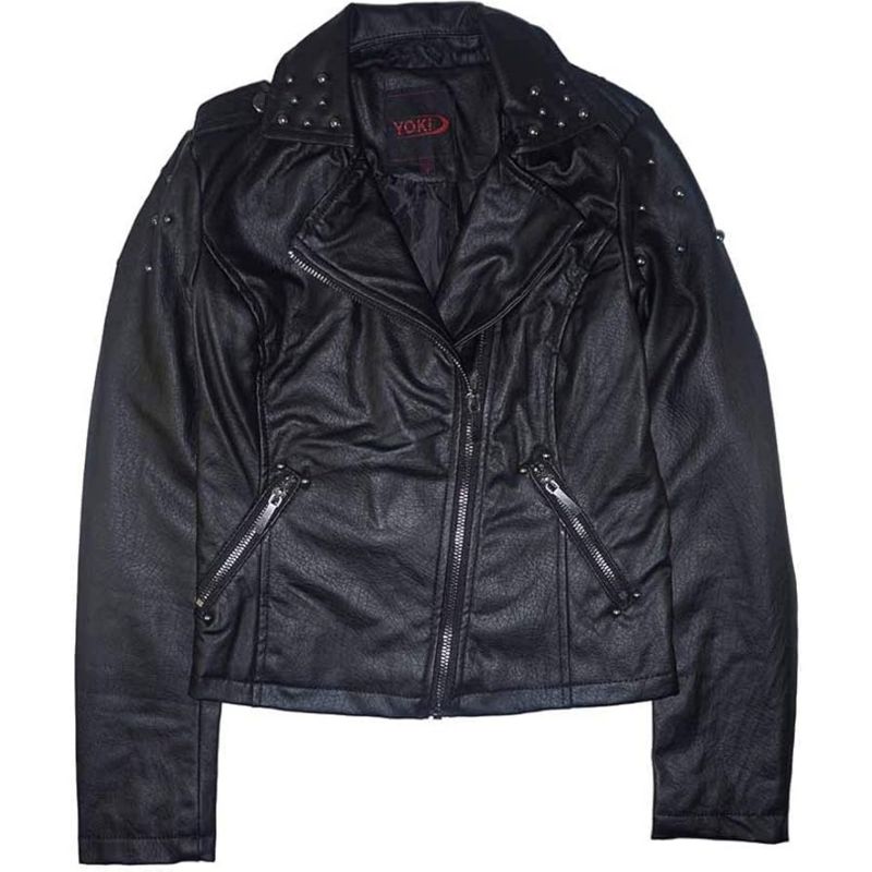 Yoki Little/Big Girls' Moto Style PU Faux Leather Jackets