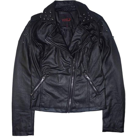 Yoki Little/Big Girls' Moto Style PU Faux Leather Jackets