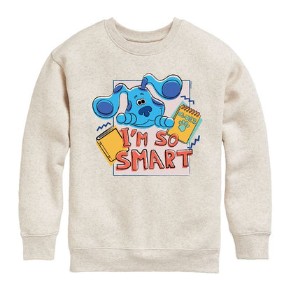 Boys' - Blue's Clues & You! - I'm So Smart Graphic Long Sleeve Fleece Sweatshirt