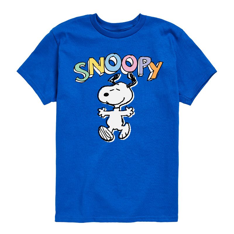 تي شيرت جرافيكي بأكمام قصيرة للأولاد - بينتس - سنوبي سكيتش