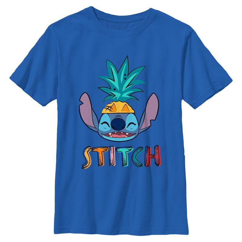 Boys Lilo & Stitch Happy Pineapple Stitch T Shirt