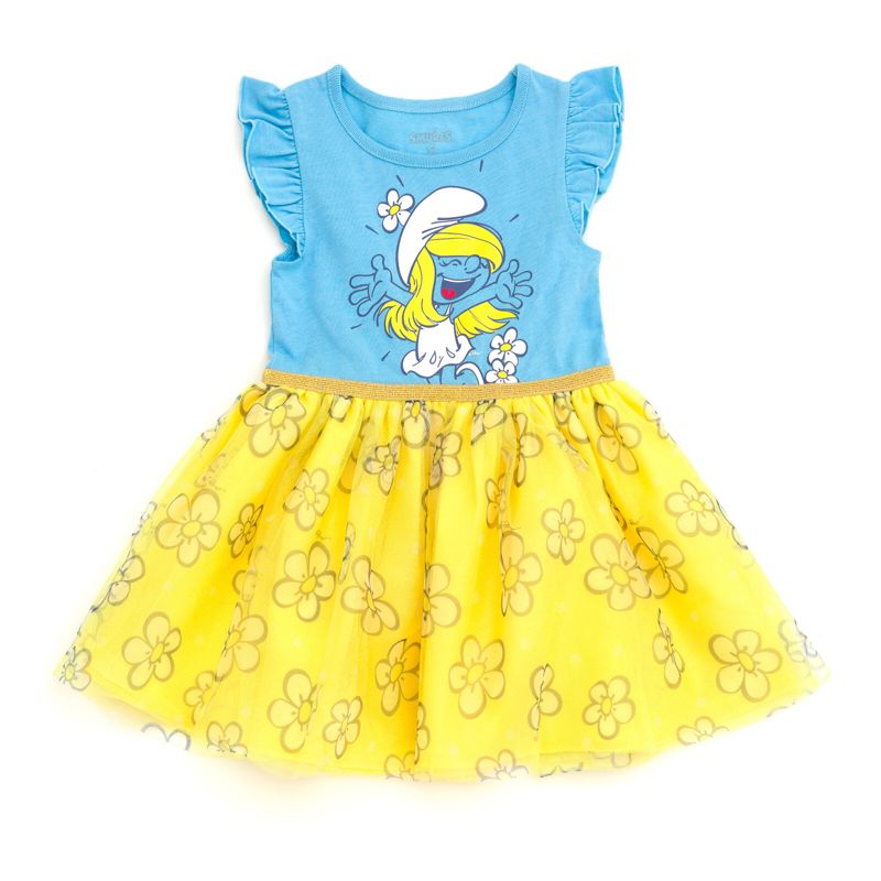 The Smurfs Smurfette Girls Tutu Tulle Dress Little Kid to Big Kid
