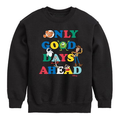 Boys' - Disney - Only Good Days Ahead Graphic Long Sleeve Fleece Sweatshirt