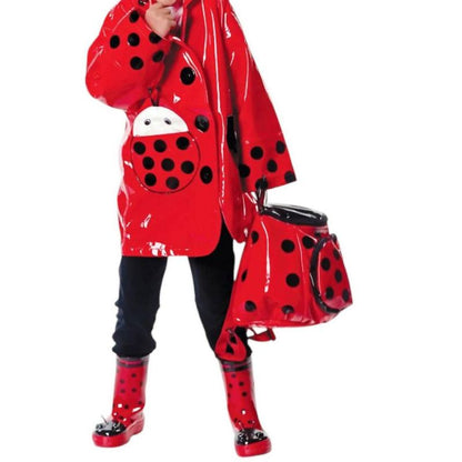 معطف واق من المطر بتصميم فتاة خنفساء - قابل للكي