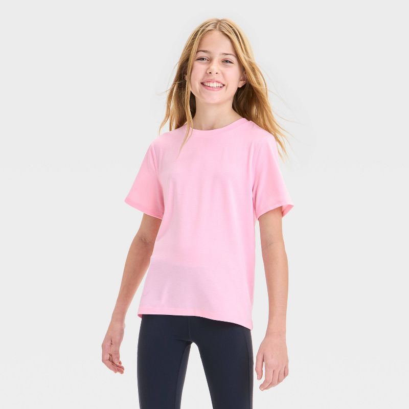 Girls' Short Sleeve Gym T-Shirt - All In Motion™