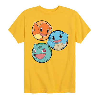 تي شيرت جرافيكي بأكمام قصيرة للأولاد - بوكيمون - تشارمندر سكويرتل بولباسور كانتو جروب
