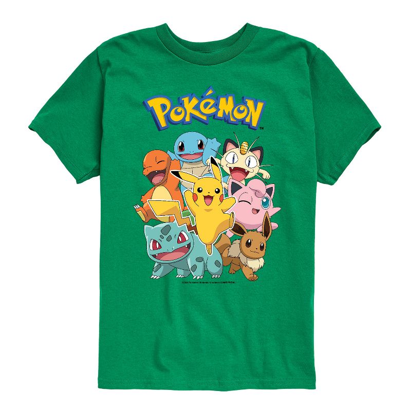 تي شيرت جرافيكي بأكمام قصيرة للأولاد - بوكيمون - بيكاتشو إيفي جيجليباف تشارماندر سكويرتل بولباسور ميوث