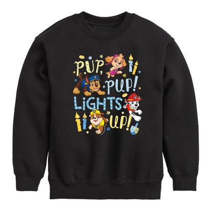 Boys' - Paw Patrol - Pup Pup Lights Up Graphic Long Sleeve Fleece Sweatshirt