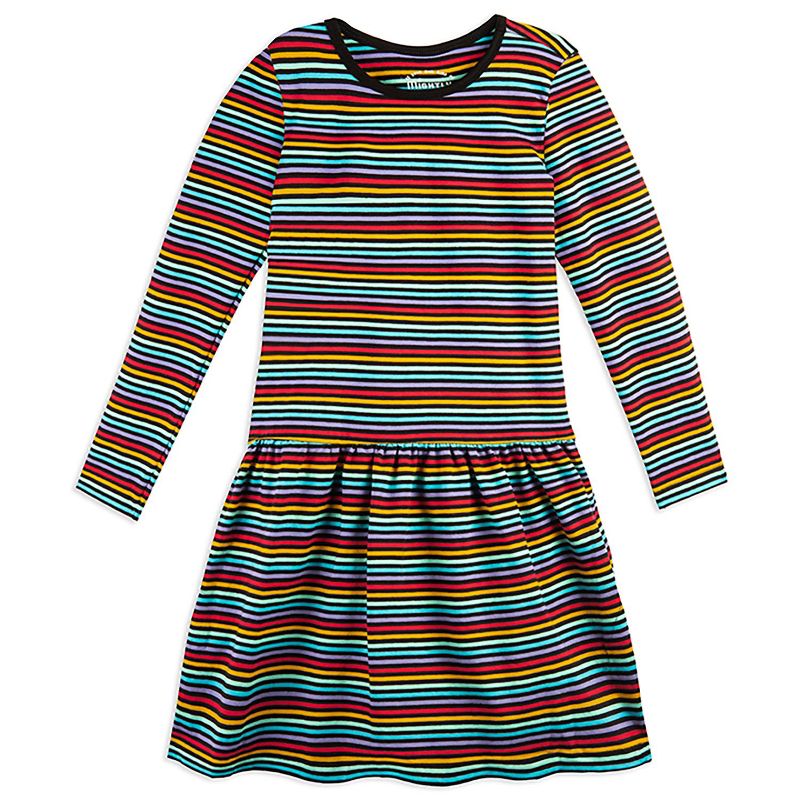 Mightly Girls Fair Trade Organic Cotton Long Sleeve Drop Waist Dress