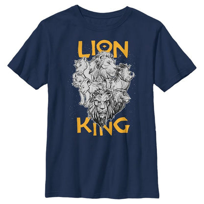 تي شيرت رجالي مطبوع عليه صورة الأسد الملك ومملكة الحيوان