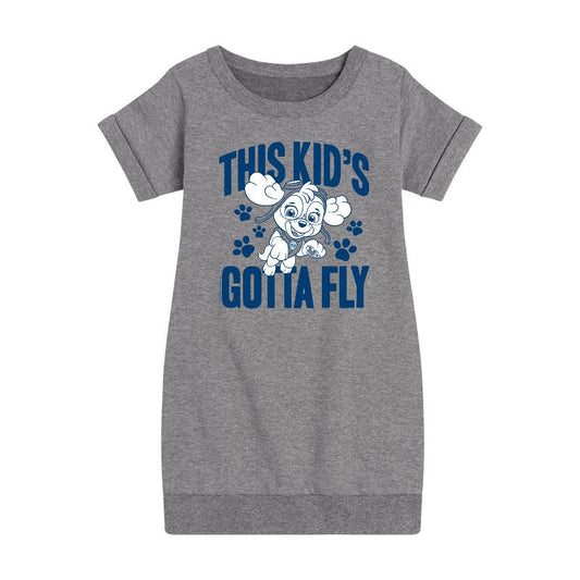 Girls' - Paw Patrol - This Kid's Gotta Fly Graphic Short Sleeve Fleece Dress