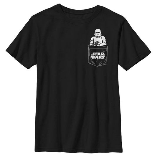 Boy's Star Wars: A New Hope Stormtrooper Faux Pocket Logo T-Shirt