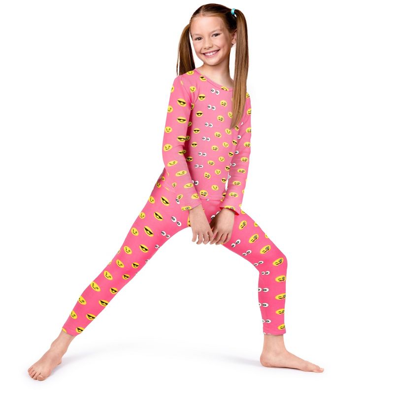 Rocky Thermal Underwear for Girls, Long Johns Fleece Lined Set, Shirt & Pants, Base Layer