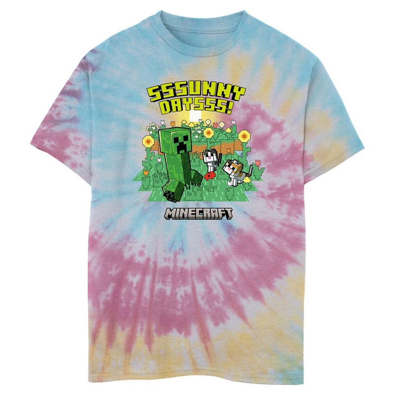 تي شيرت Minecraft Creeper Sunny Days للأولاد