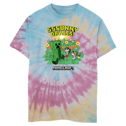 تي شيرت Minecraft Creeper Sunny Days للأولاد