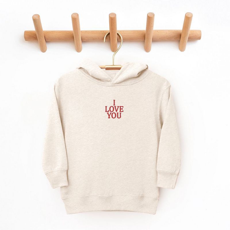 The Juniper Shop Embroidered I Love You Words Toddler Graphic Hoodie