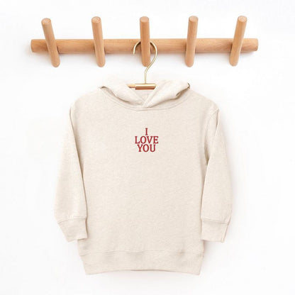 The Juniper Shop Embroidered I Love You Words Toddler Graphic Hoodie
