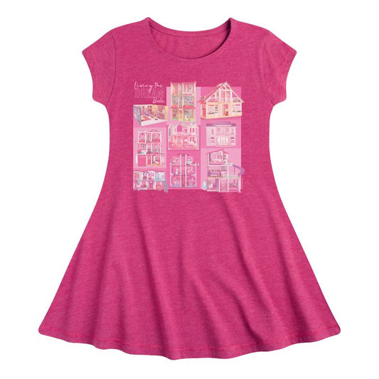 Girls' - Barbie - Living the Dream Fit & Flair Cap Sleeve Dress