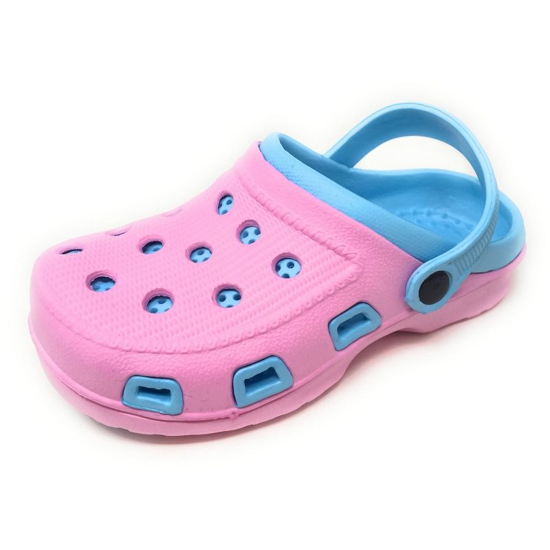 JEFFRICO Breathable Clogs for Kids Girls Garden Shoes Swim Beach Comfort Clog