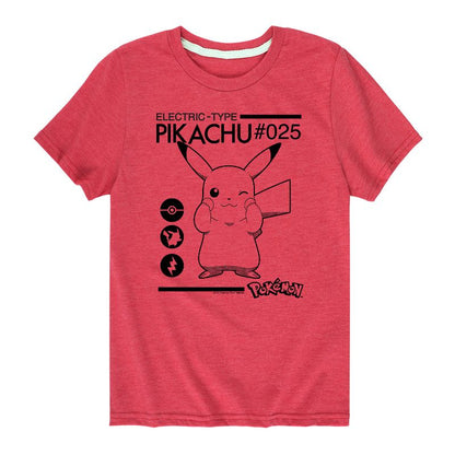 Boys' - Pokémon - Pikachu Electric Type Short Sleeve Graphic T-Shirt