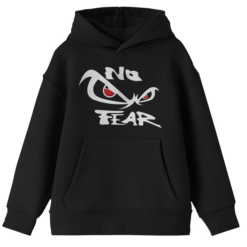No Fear Classic Logo Long Sleeve Youth Black Hooded Sweatshirt