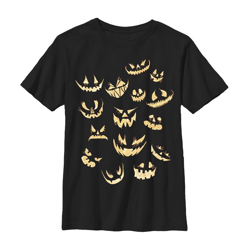 Boy's Lost Gods Jack-o'-Lantern Faces T-Shirt