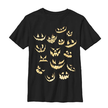 Boy's Lost Gods Jack-o'-Lantern Faces T-Shirt