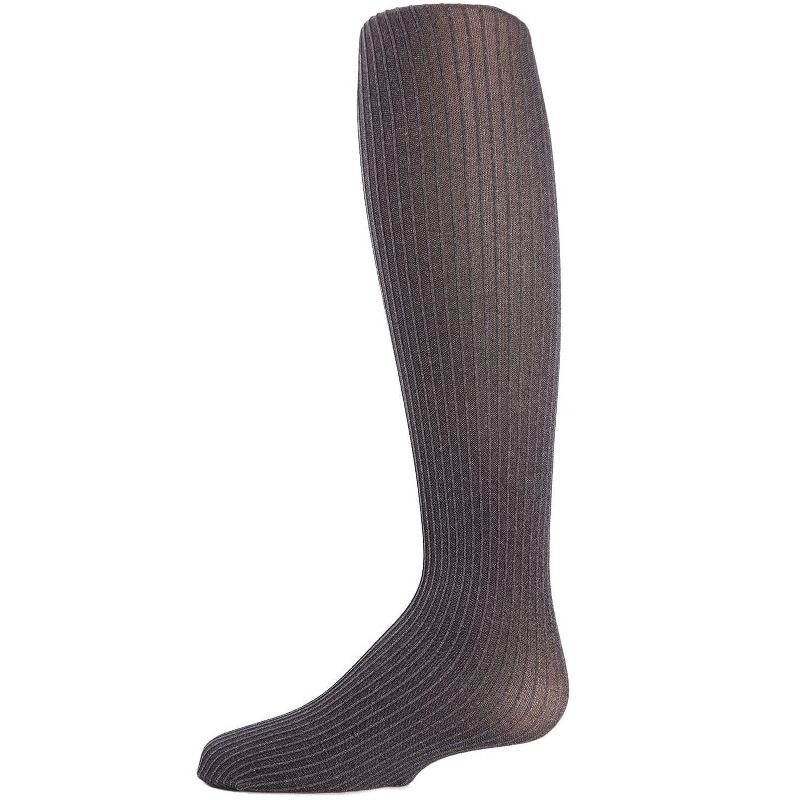 Memoi Girls' Essential Ribbed Heather Nylon Tights