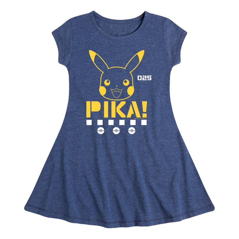 فستان بناتي - بوكيمون - بيكا فيس فيت آند فلاير بأكمام قصيرة