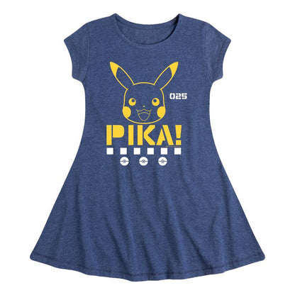 فستان بناتي - بوكيمون - بيكا فيس فيت آند فلاير بأكمام قصيرة