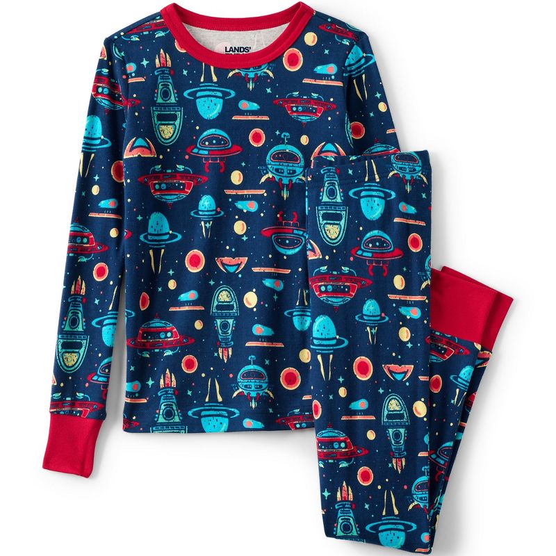 Lands' End Kids Pattern Snug Fit Pajama Set
