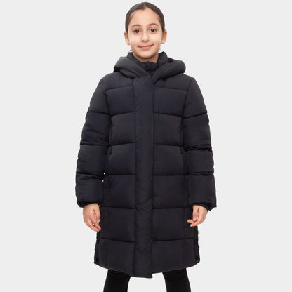 Rokka&Rolla Girls' Knee-Length Coat Long Puffer Jacket