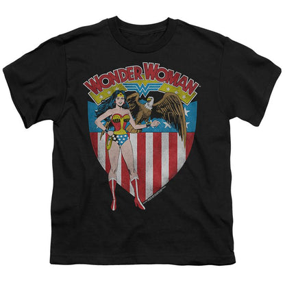 تي شيرت درع الولايات المتحدة الأمريكية القوي من وندر وومن للأولاد
