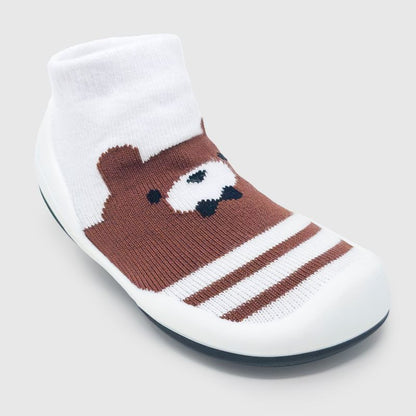 Komuello Toddler Boy First Walk Sock Shoes Big Bear