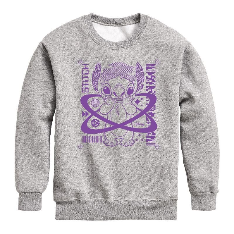 Boys' - Disney - Lilo & Stitch Graphic Long Sleeve Fleece Sweatshirt