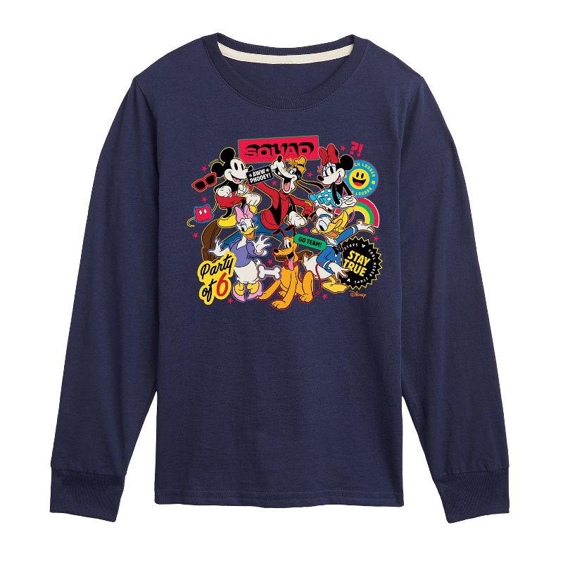 Boys' - Disney - Sticker Group Long Sleeve Graphic T-Shirt