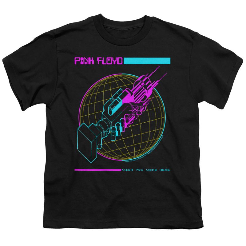 تي شيرت شبكي مطبوع عليه عبارة "أتمنى لو كنت هنا" للأولاد من Pink Floyd